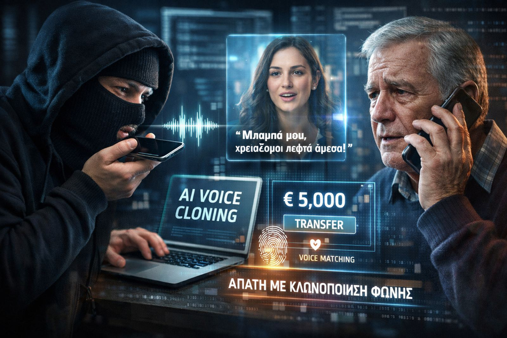 Νέες ηλεκτρονικές απάτες με Τεχνητή Νοημοσύνη: Πώς η κλωνοποίηση φωνής μετατρέπεται σε εργαλείο εξαπάτησης