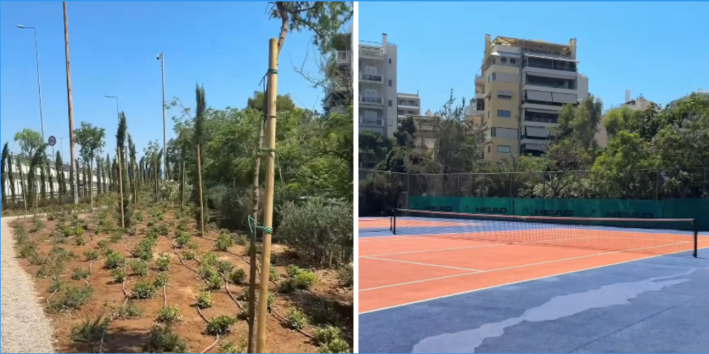 Ανάπλαση στον παράδρομο της οδού Ζεφύρου με νέο χώρο πρασίνου και αναβαθμισμένες αθλητικές εγκαταστάσεις